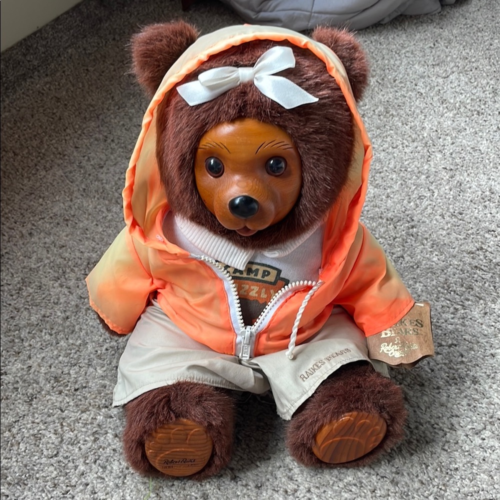 Raikes Teddy Bear with Orange Jacket